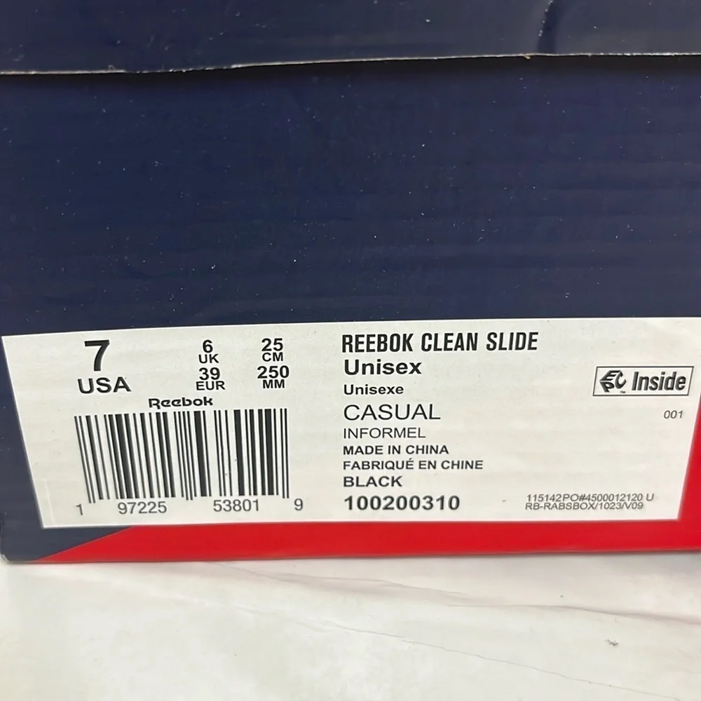 REEBOK CLEAN SLIDE BLACK - 7